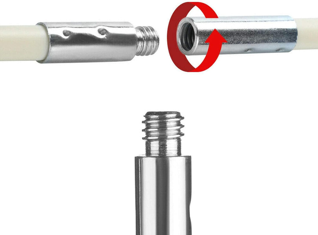 Kaminbürste Stange Set, Kanalentlüftungs Reinigungsset, 1 Nylon Bürstenkopfs Mit 6 Flexibler 610mm S