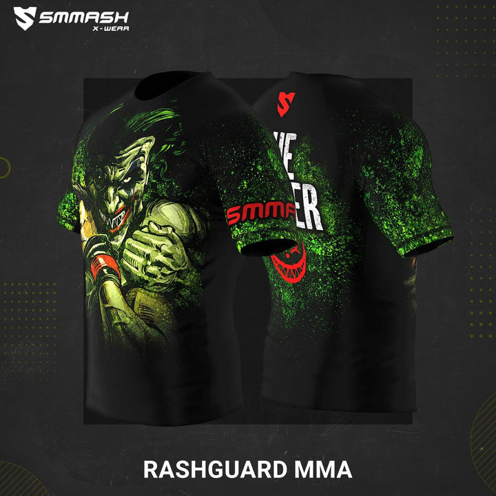 SMMASH Funktionsshirt Herren Rashguard Kurzarm Sportshirt MMA Thaibox Muay Thai Kickboxen Atmungsakt