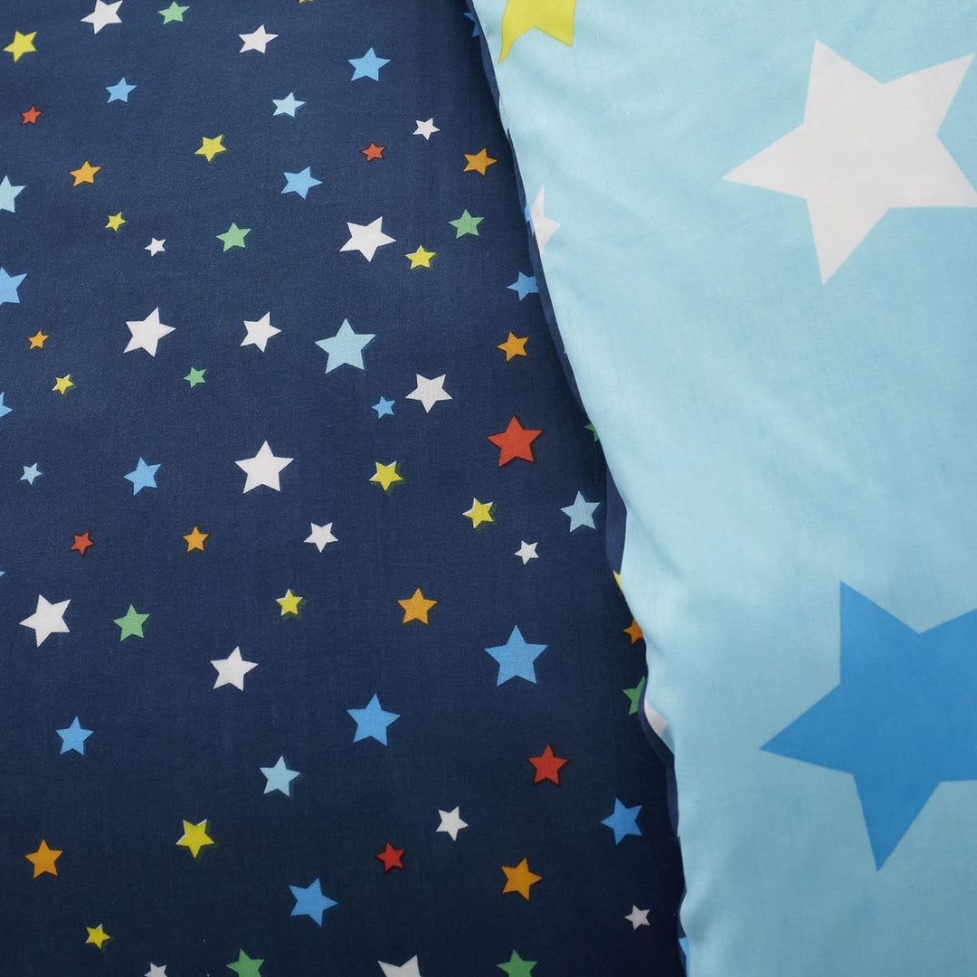 Happy Linen Company Bettwäsche-Set für Mädchen und Jungen, verschiedene Sterne, wendbar, für Doppelb