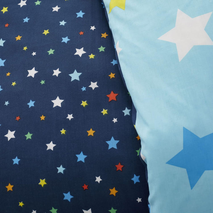 Happy Linen Company Bettwäsche-Set für Mädchen und Jungen, verschiedene Sterne, wendbar, für Doppelb