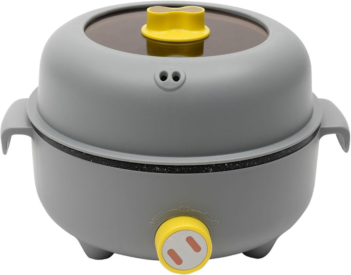 1.5l Elektrische Hot Pot Mit Dampfgarer,Dampfgarer,Antihaft Mini Elektropfanne,Zum Kochen,FüR Braten