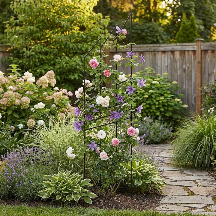 Kapaga - Rankgitter 200 cm - Rankhilfe Garten - Staudenhalter - Blumenhalter - Rankengewächs Pflanze