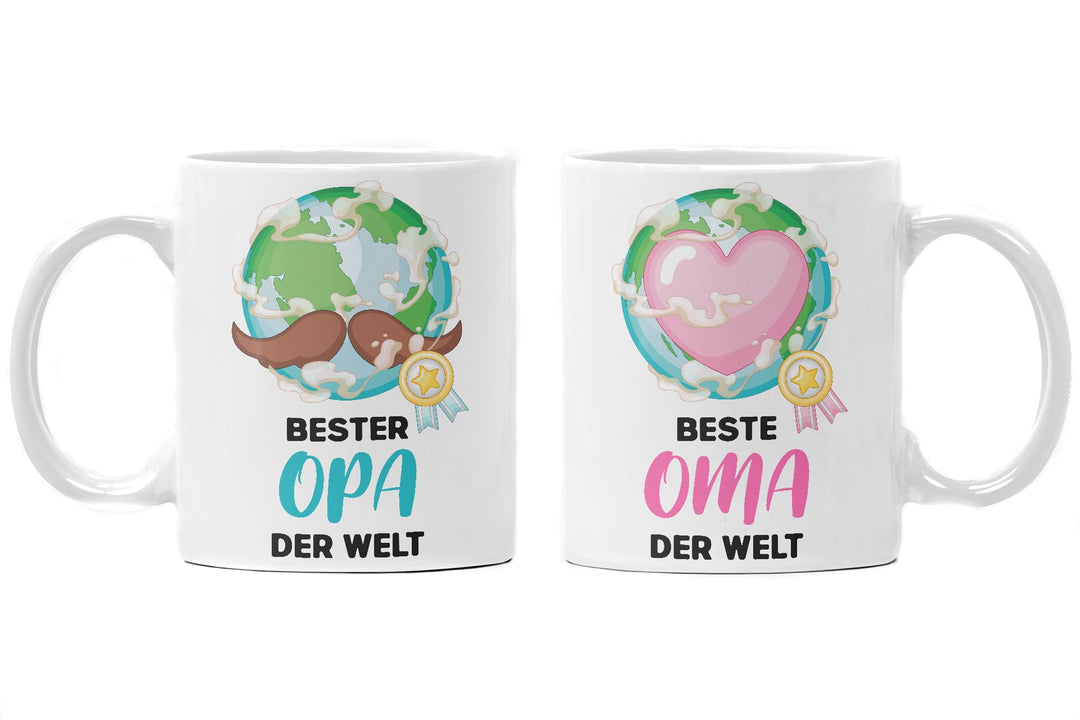 Trendation - Beste Oma und Opa Geschenk Set Tassen Weihnachten Geschenke für Grosseltern Geburtstag