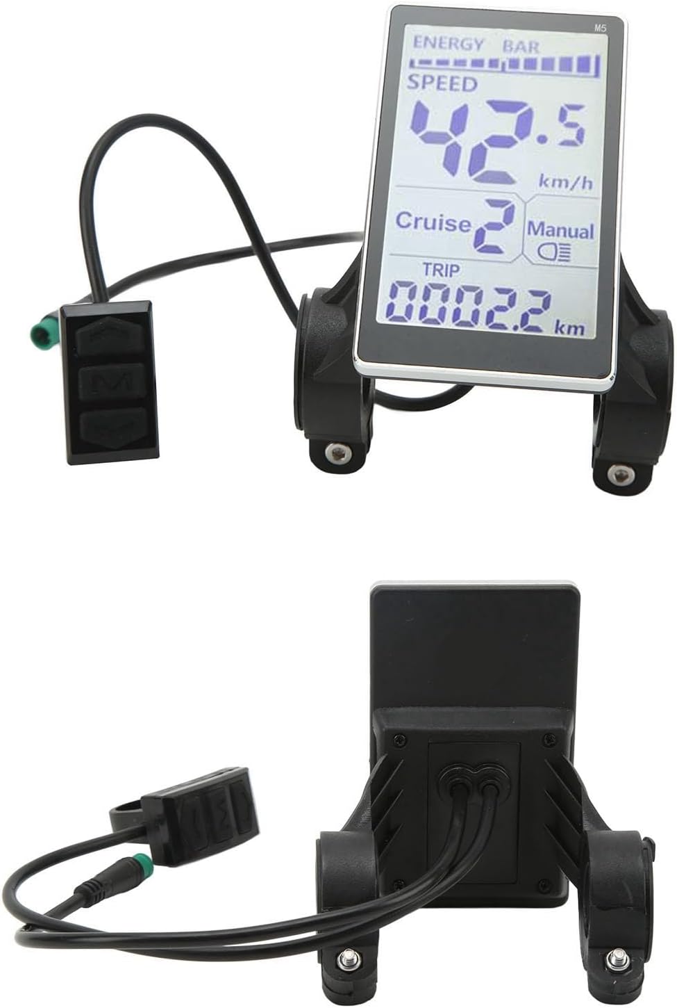 Elektroroller-Anzeigemessgerät, Elektrofahrrad-LCD-Messgerät 5-polig 24 V 36 V 48 V 60 V Universal E
