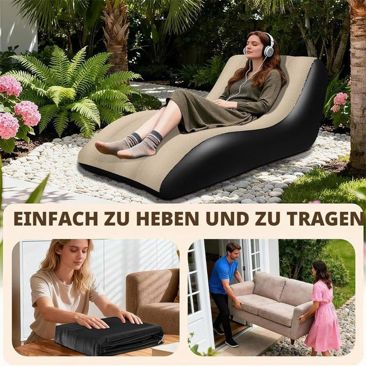 Aufblasbares Sofa, Lounge Sessel aufblasbar, Wasserdichtes Luftsofa Aufblasbares, Aufblasbare Couch,