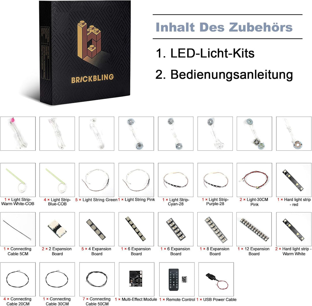BrickBling Fernbedienung Licht-Kit Kompatibel mit Lego Tropical Aquarium 10366 (Kein Modell), Led Be
