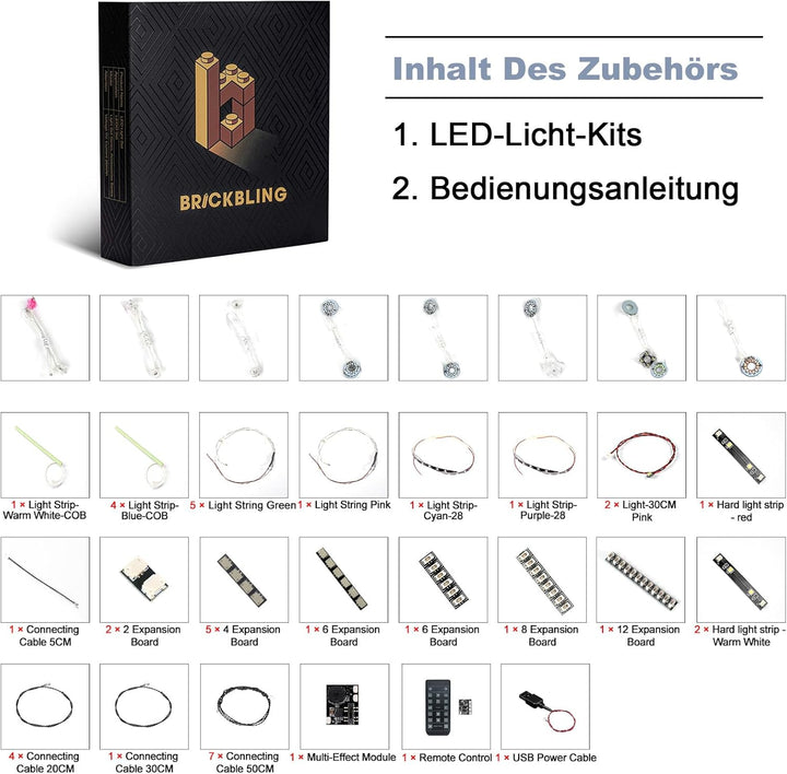 BrickBling Fernbedienung Licht-Kit Kompatibel mit Lego Tropical Aquarium 10366 (Kein Modell), Led Be