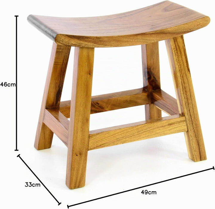 Divero Hocker Saipan aus Suar Holz, behandelt - Reine Handarbeit – Farbe: braun