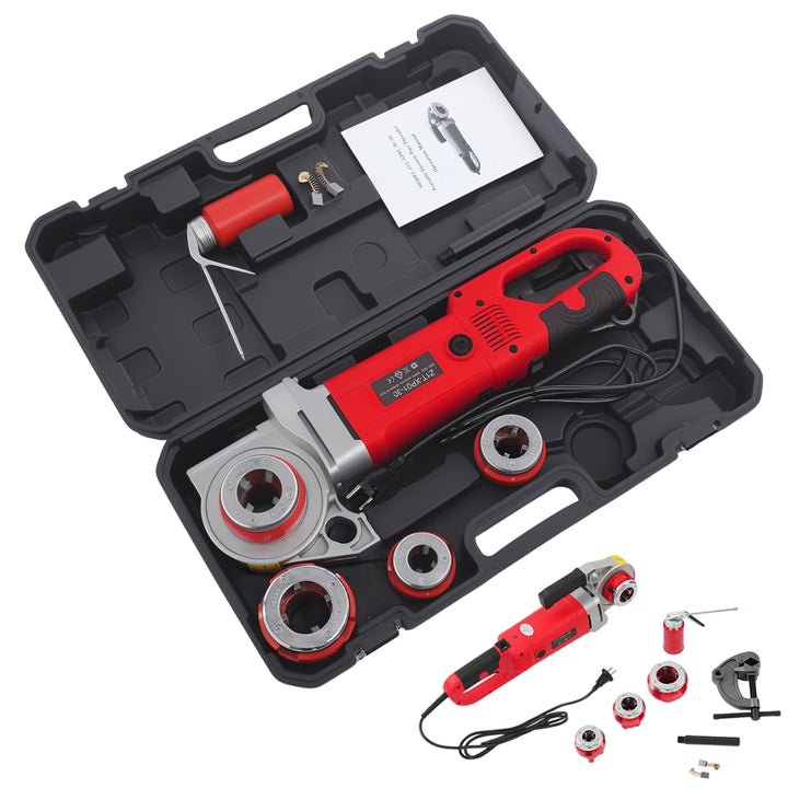 2000W Elektrische Gewindeschneidmaschine, Elektrisches Rohrgewinde-Kit, Tragbare Abtappmaschine mit