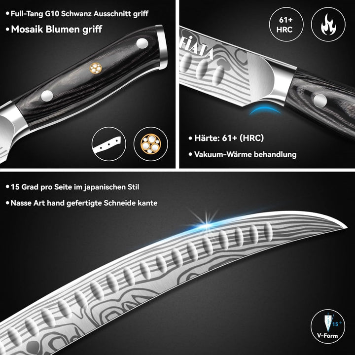 MOSFiATA Fleischmesser Extrem Scharf - 10,7-Zoll Metzgermesser aus EN1.4116 Stahl, Ideal für Filetie