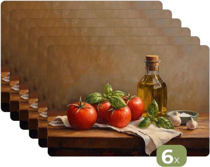 KitchenYeah© Platzsets Abwaschbar 6-Teilig 45x30 cm Tischsets Platzdeckchen rutschfeste Platzset Unt