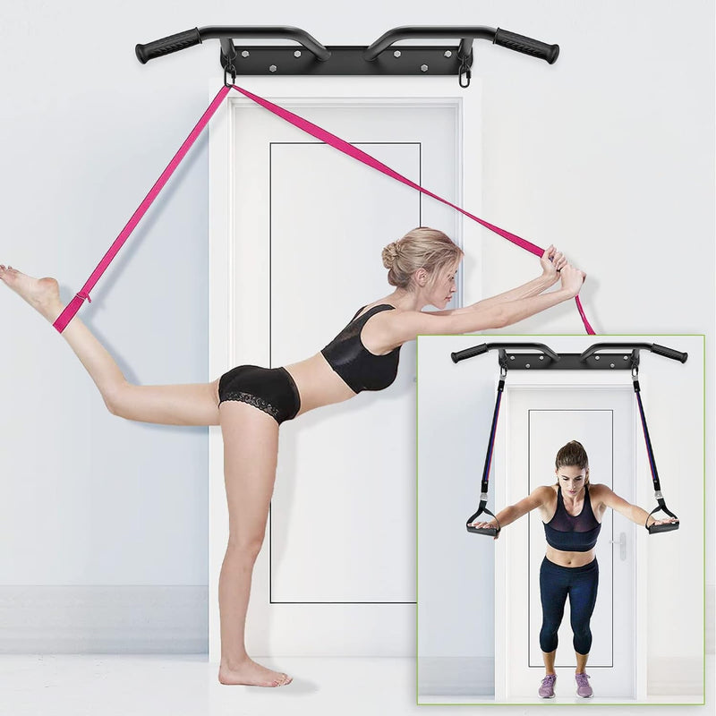 Kipika Heavy Duty Ceiling Mounted Pull Up Bar, Highly Adjustable, Multifunctional Chin Up Bar