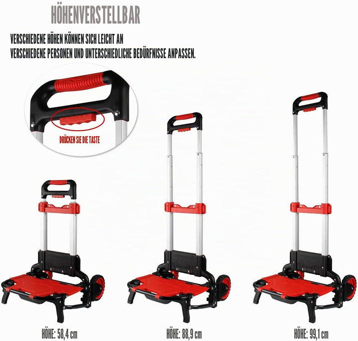 Faltbarer Einkaufswagen mit abnehmbarer wasserdichter Tasche und Bungee-Seil, robuster Schubwagen mi