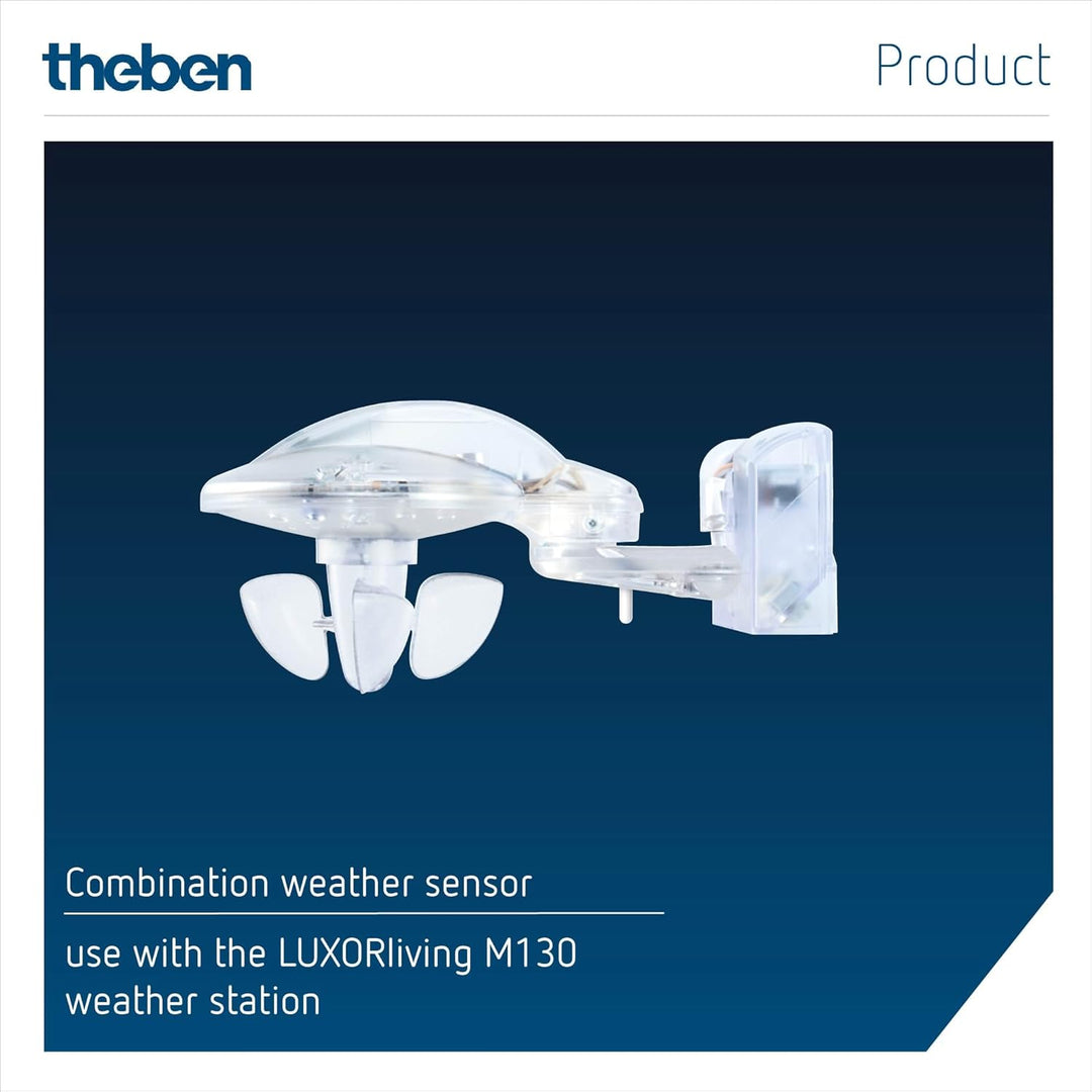 Theben 4800491 I LUXORliving M100 I Kombi-Wettersensor I Für KNX Smart-Home System LUXORliving I Win