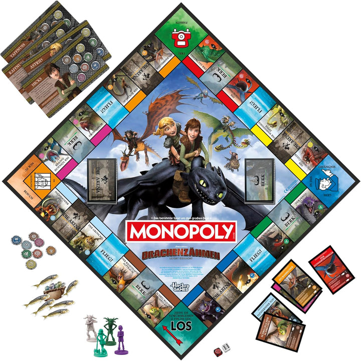 DreamWorks Drachenzähmen leicht gemacht Monopoly Brettspiel - Deutsche Fassung