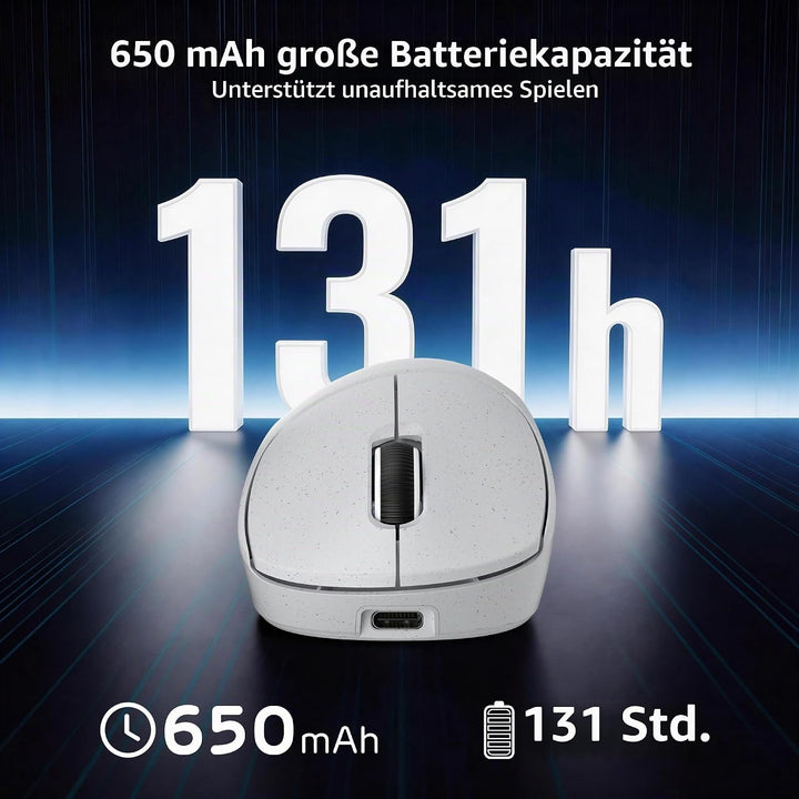 RK ROYAL KLUDGE MG5 8K kabellose Gaming Maus, 42K DPI PAW3950 Sensor, 56g leichte ergonomische, dopp
