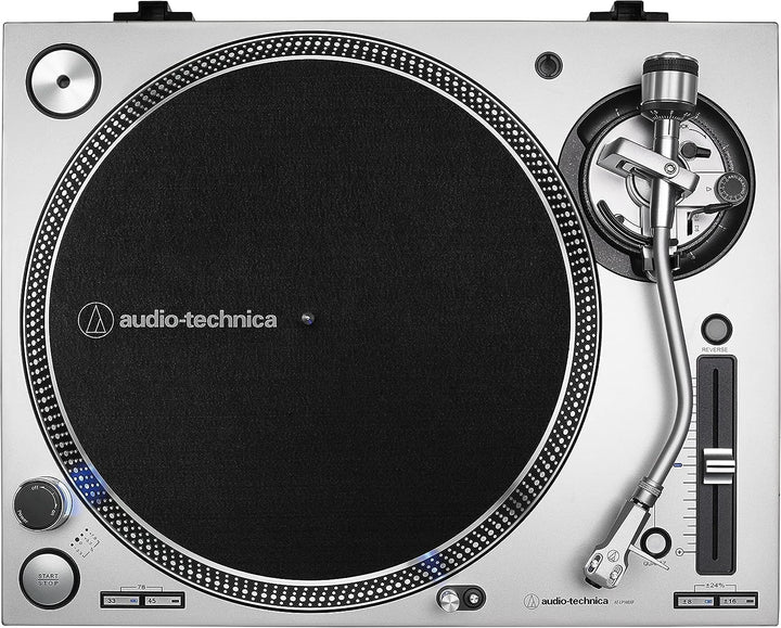 Audio-Technica LP140XPSVEUK Professioneller Manueller DJ-Plattenspieler mit Direktantrieb Zilve