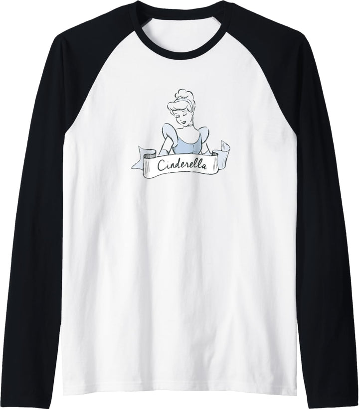 Disney Cinderella Sketch Portrait Raglan