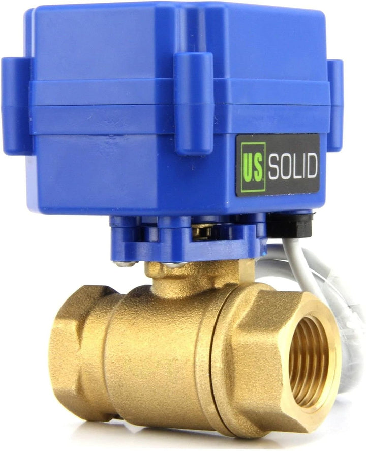 U.S. Solid 1/2" Motorkugelhahn Messing 2 Wege Elektrische Zonenventil 220V AC (85V-265V AC), 2 Dräht