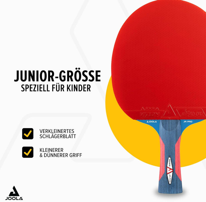 JOOLA Tischtennisschläger Rosskopf Junior Pro ITTF genehmigter Kinder Wettkampf Tischtennis-Schläger