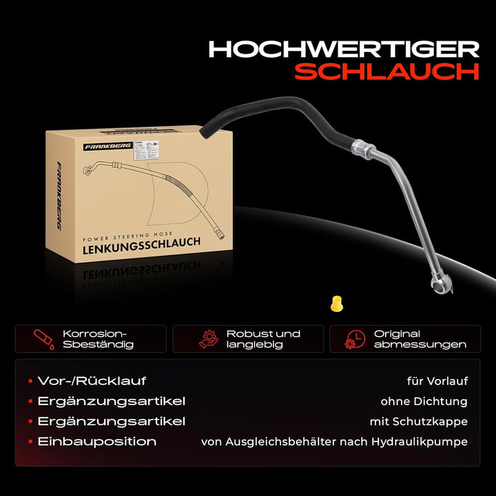 Frankberg Hydraulikschlauch Lenkung Benzin Kompatibel mit 5er E39 535i 540i 3.5L 4.4L 1996-2003 5er