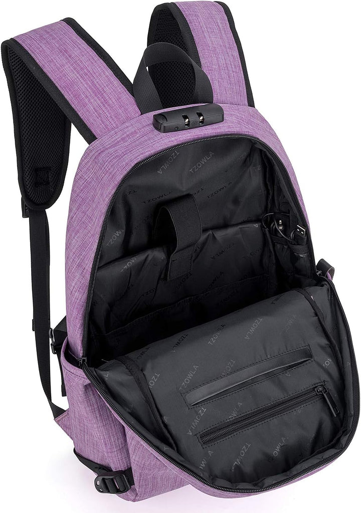 Tzowla Laptop Rucksack Herren und Damen,Reiserucksack wasserdicht Anti-Diebstahl mit USB Ladeanschlu