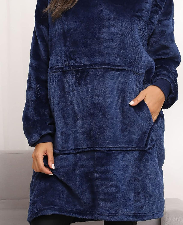 Sendowtek Übergrosse Hoodie Decke Damen Oversized, Sherpa Deckenpulli Weich Super Warme Komfortable
