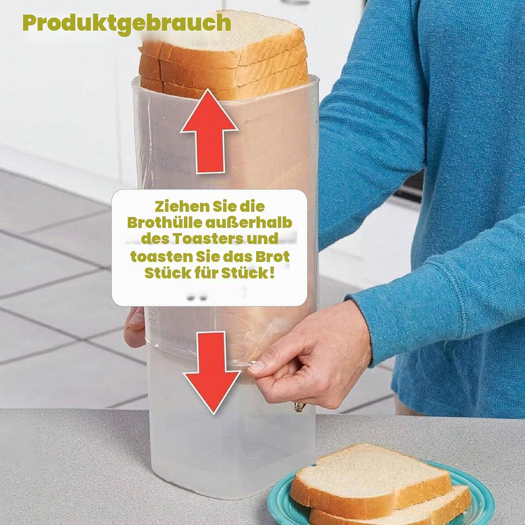 Brotbehälter mit Deckel, Brotaufbewahrungsbehälter, Sandwichhalter, Brotaufbewahrer, Brotträger, Auf