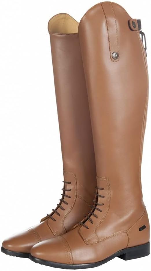 HKM - Damen Reitstiefel VALENCIA Leder cognac kurz Schwarz 37 EU, Schwarz 37 EU
