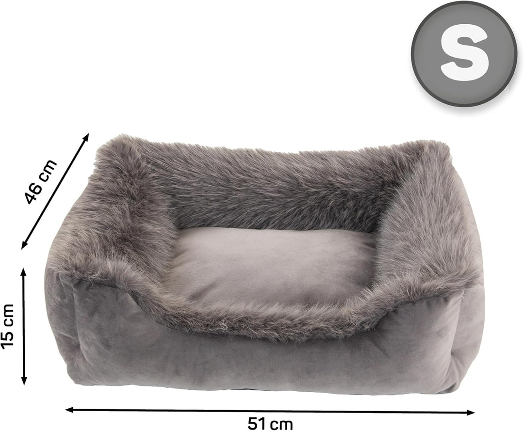 Wallace &amp; Jones | Katzenbett Mayfair Katzenkissen, Onyx-Quarz, Kuschelbett, Katzenkorb, 51 x 46 x 15