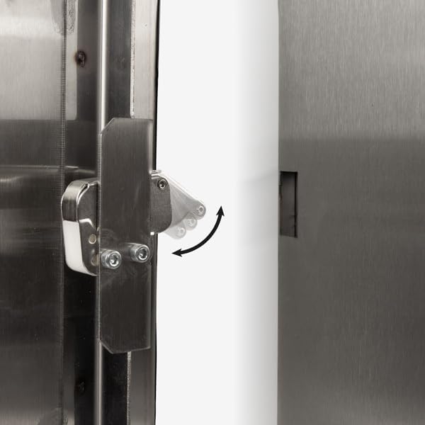 Wäscheschacht-Einwurftür Klappe Deckel QUATTRO PUSH (Edelstahl)