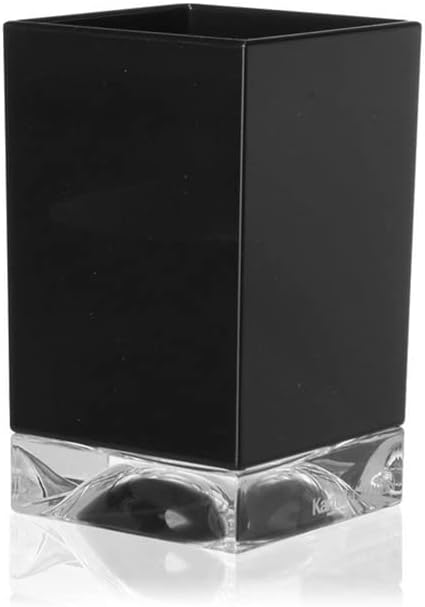 Kartell Boxy Zahnbürstenhalter, Plastik, Schwarz, 7 x 7 x 12 cm Porta spazzolino Schwarz, Porta spaz