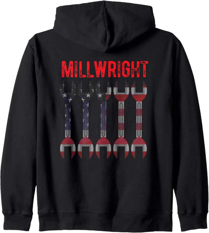 Millwright Bild auf der Rückseite der Kleidung Kapuzenjacke