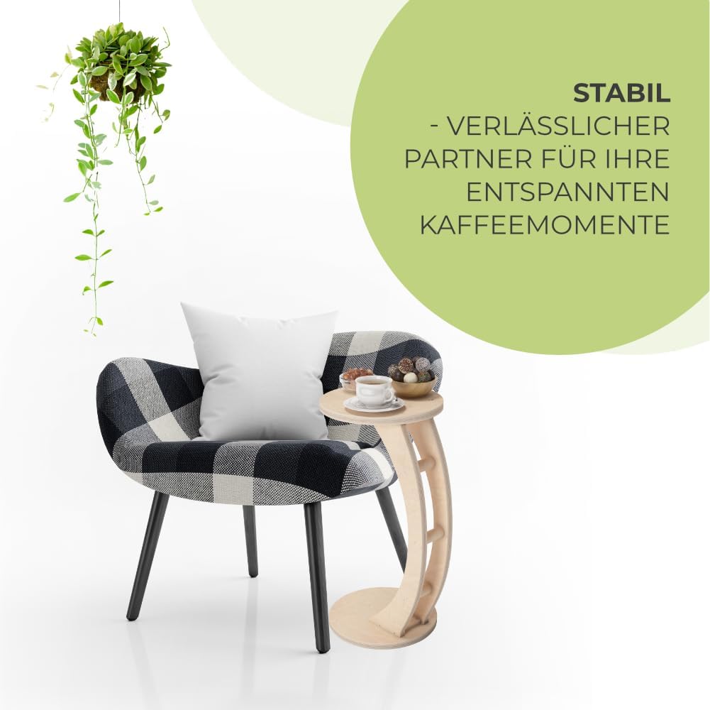 OHANA Couchtisch | Beistelltisch | Stehtisch | Kleiner Tisch | Beistelltisch Holz | Tisch Wohnzimmer