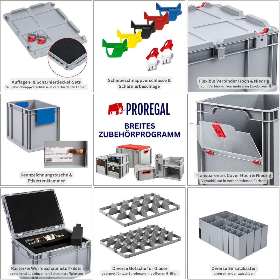 Auflagedeckel Eurobox NextGen | HxBxT 1,5x30x40cm | Eurobehälter, Transportbox, Transportbehälter, S