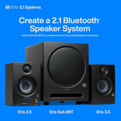 PreSonus Eris 3.5 Gen 2 – 3,5" Desktop-Aktivlautsprecher für Multimedia, Gaming und Musikproduktion