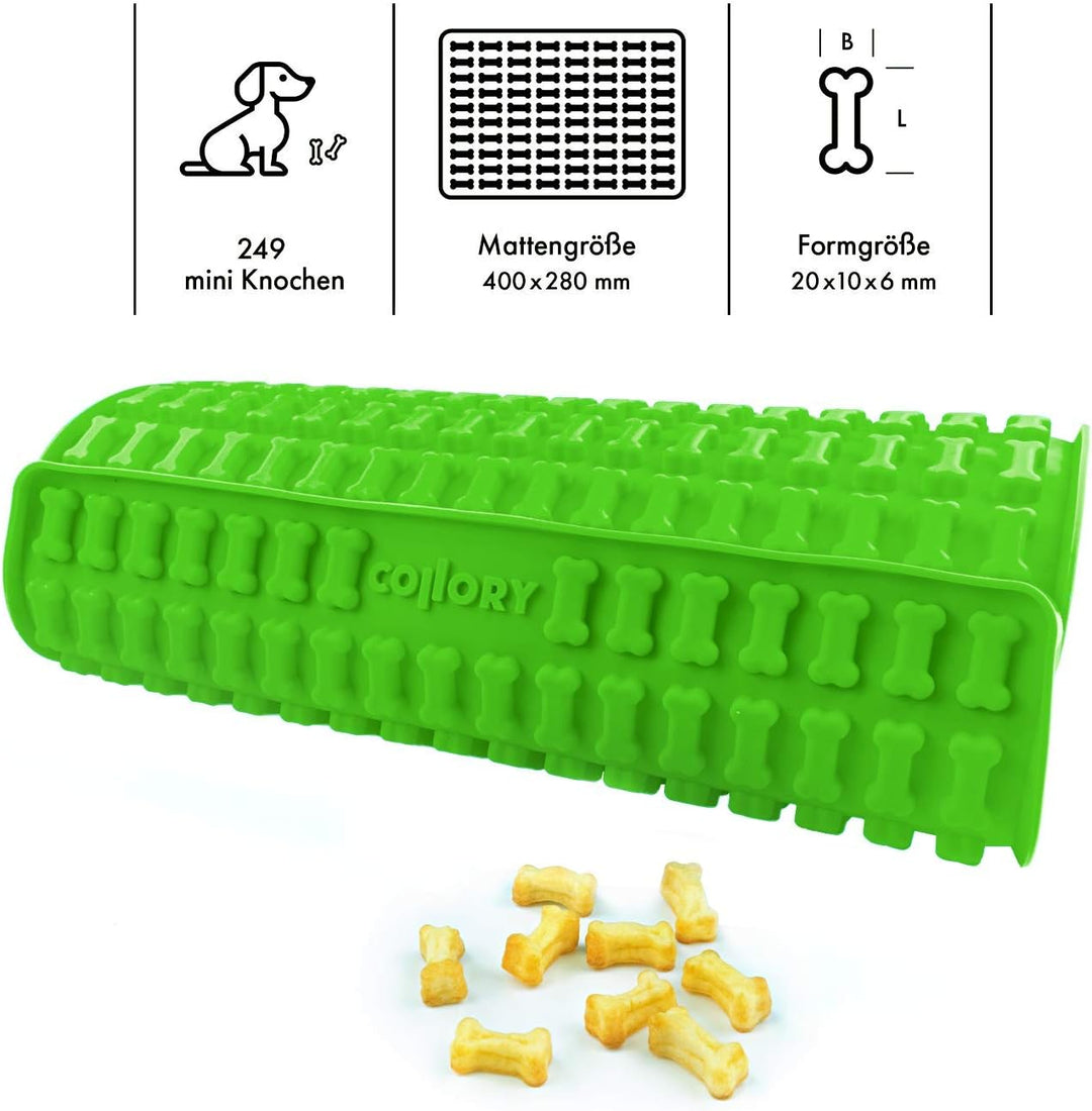 Collory® Mini Knochen (2cm) Silikon Backmatte, Backform für mini DIY Hundekekse und Leckerlis, Knoch