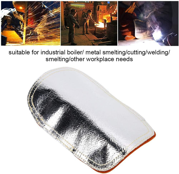 Handschutz aus Rindsleder mit Handschutz Schild Handwärmerschutz Metall Schmelzen Schweissen für ind