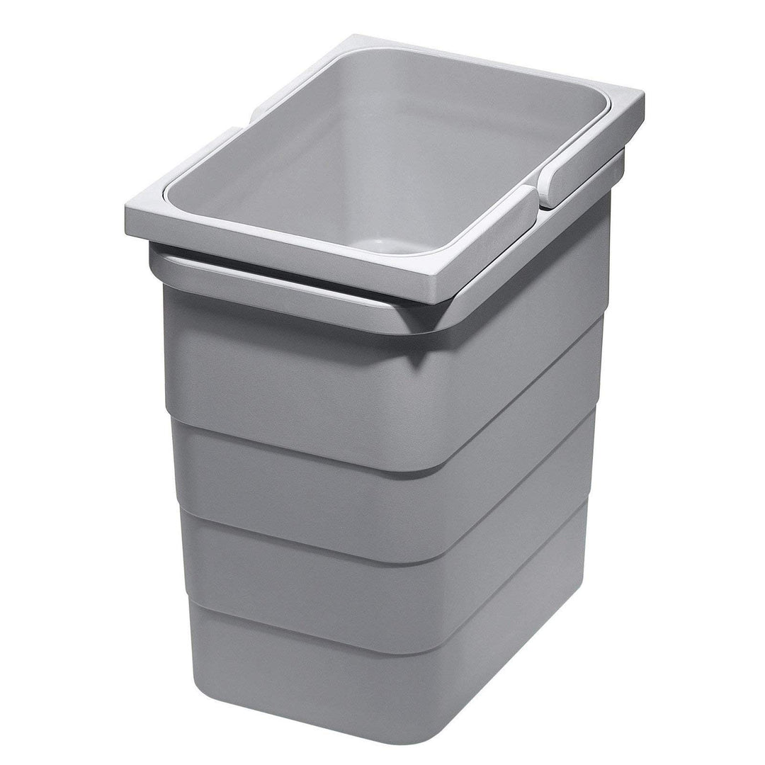 eins2vier Abfallsammler Höhe: 220 mm Volumen 5,5 Liter 153 x 230 mm alugrau 5175.10 Mülleimer Abfall