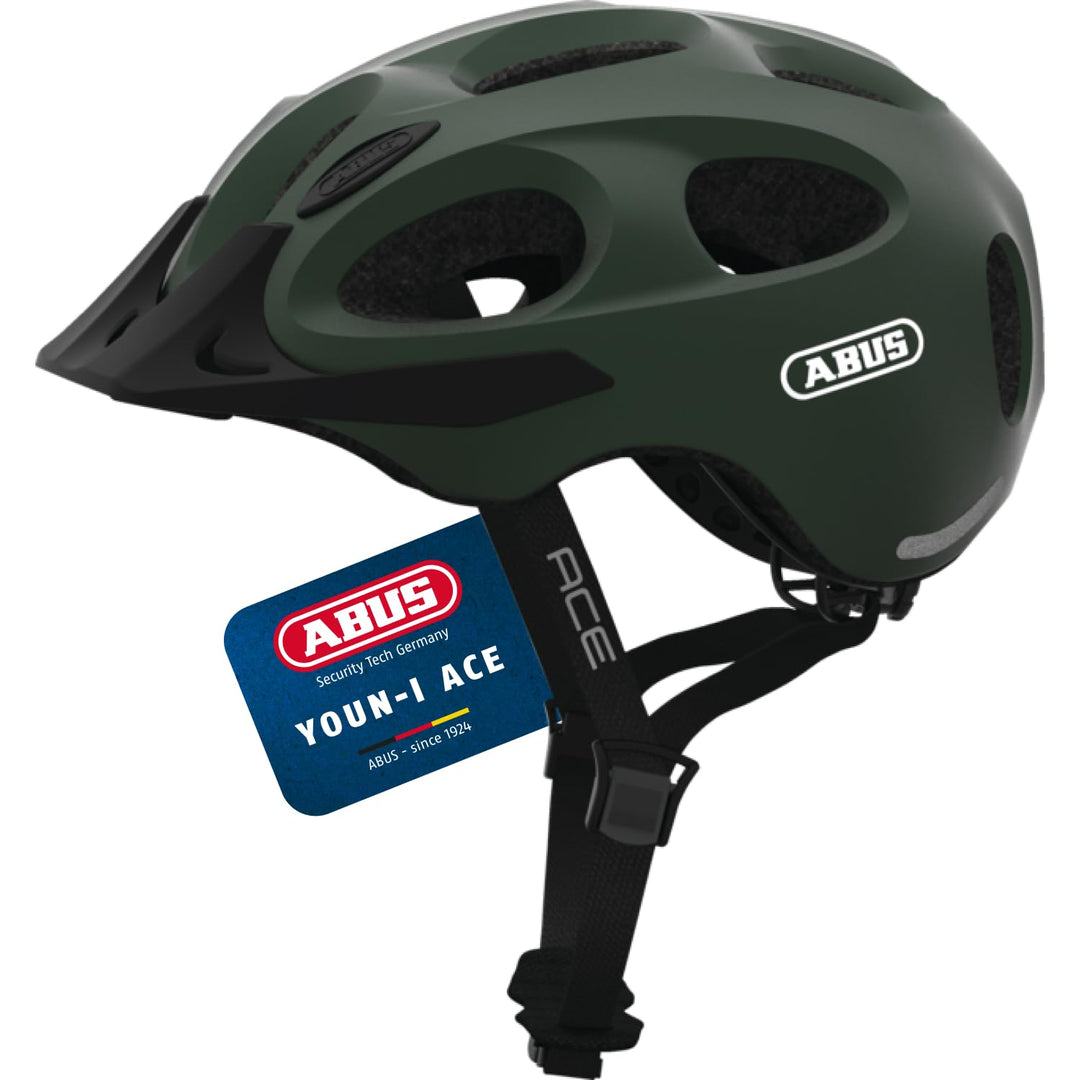 ABUS Stadthelm Youn-I ACE - Fahrradhelm für den Alltag - mit integriertem LED-Rücklicht - für Damen