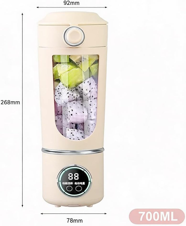 Gohytal Tragbarer Mixer, Kleine Mixer für Smoothie und Shakes, 700ML Mini-Standmixer, Kleiner Entsaf