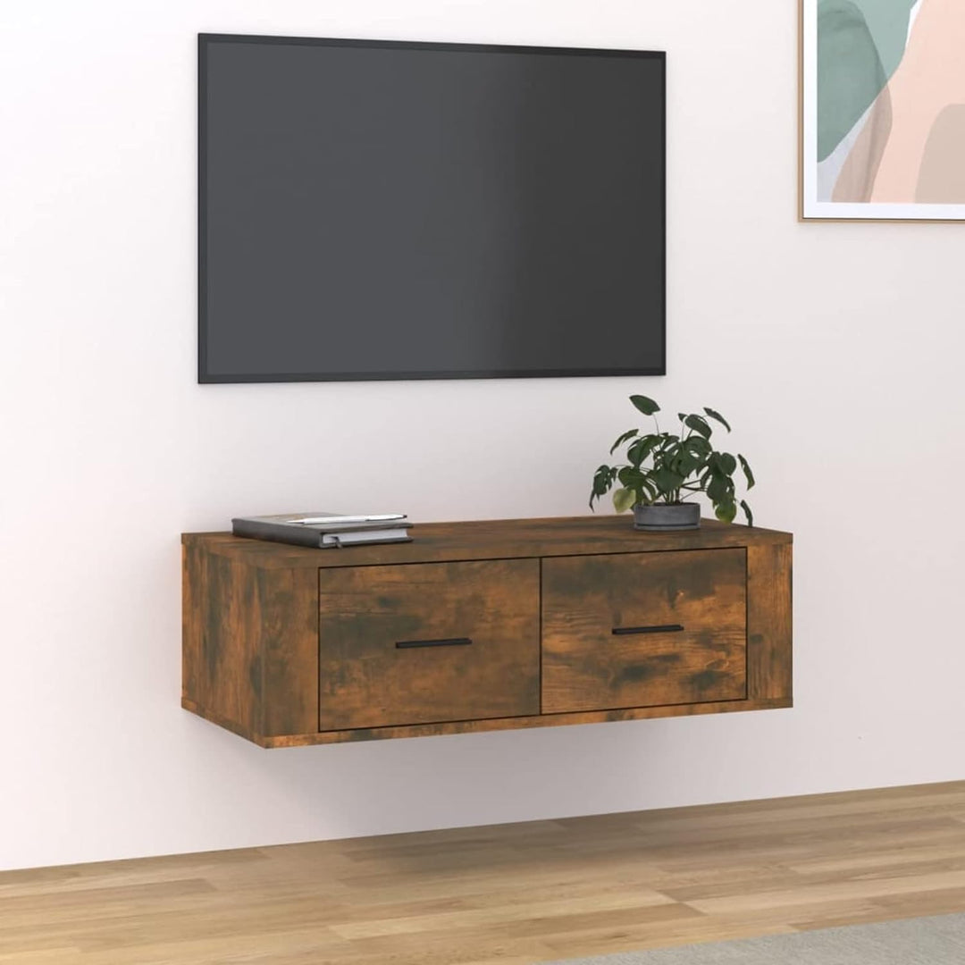 Tidyard TV Schrank TV Board Hängend mit 2 Schubladen TV Lowboard Fernseherschank für Wohnzimmer Holz