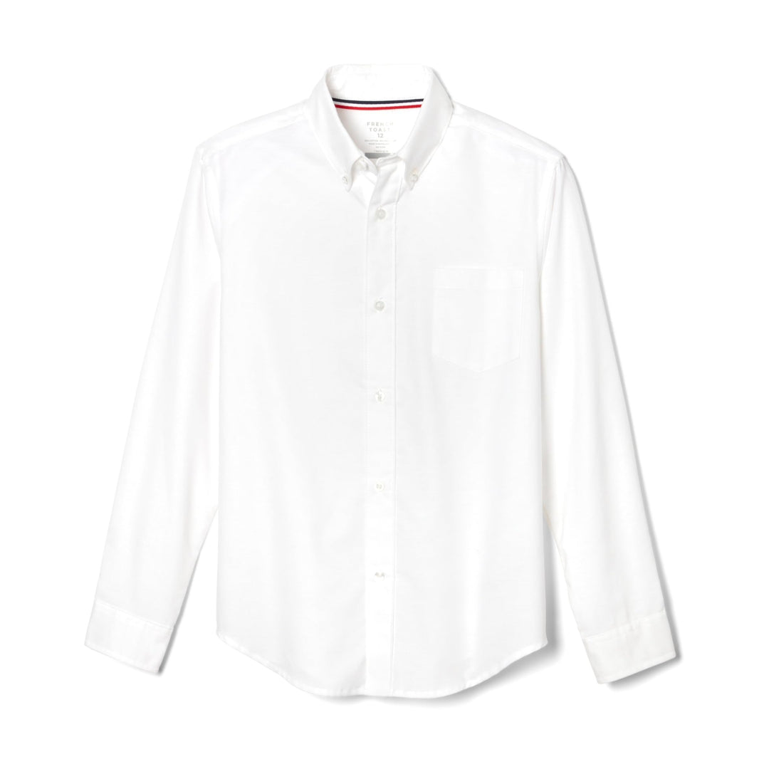 French Toast Little Boys' Long Sleeve Oxford Dress Shirt, White, 4