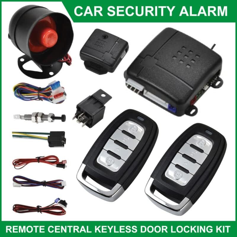 Riloer Car Keyless-Eingangssystem-Kit mit 2 Fernbedienungen, Fahrzeug-Zentralverriegelungs-Kit zum A