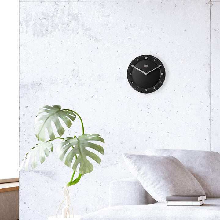 Braun Funkwanduhr Wanduhr, Kunststoff, Schwarz, normal normal Schwarz, normal Schwarz