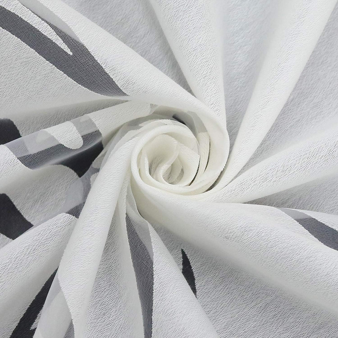 ESLIR Raffrollo mit U-Haken Gardinen Küche Raffgardinen Halbtransparent Ösenrollo Vorhänge Modern Au