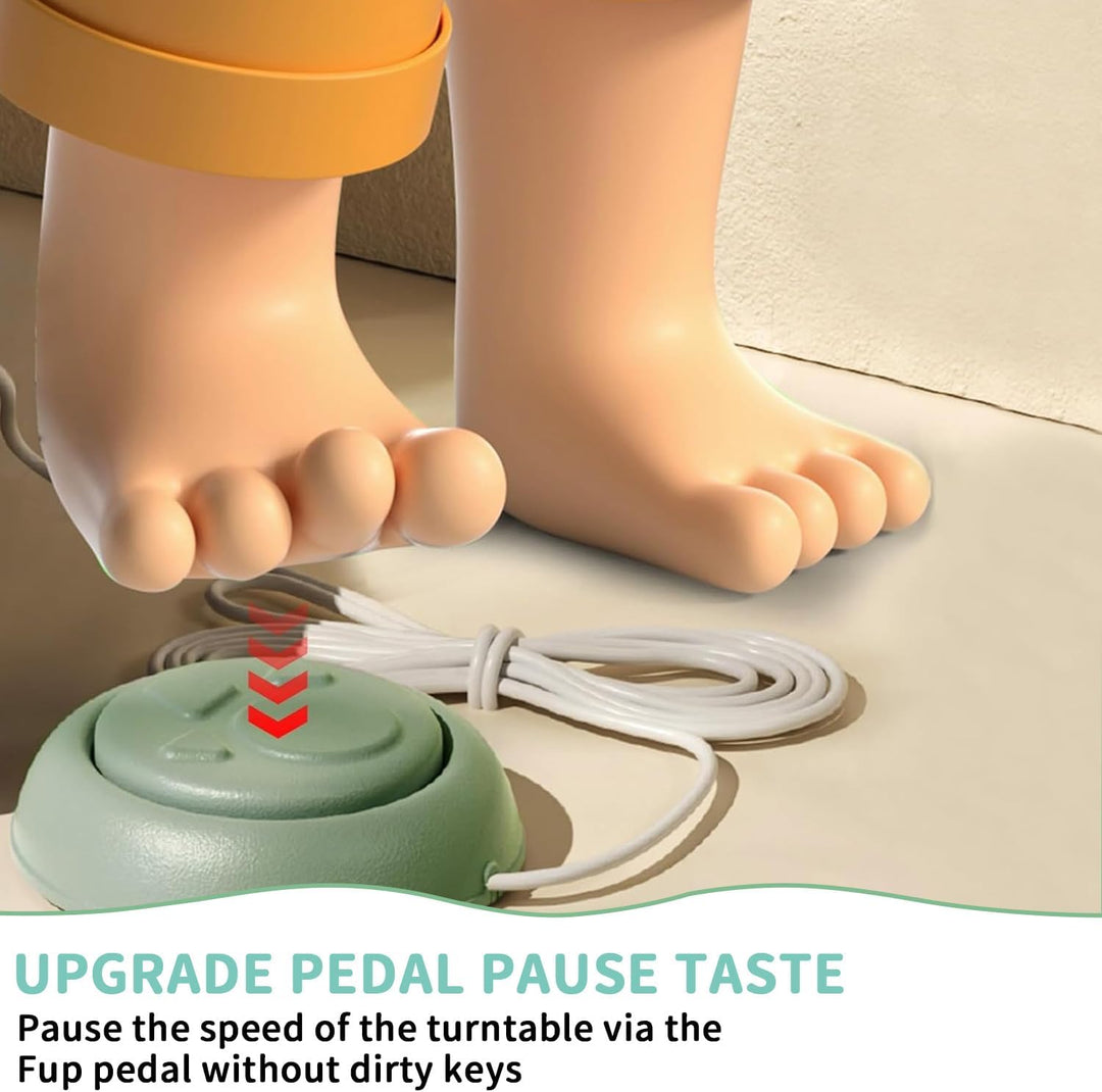 Mini-Töpferscheibe,200R/min Elektrisch Töpferscheiben,12cm Drehteller Tonmaschine mit 8 Stück Bildha