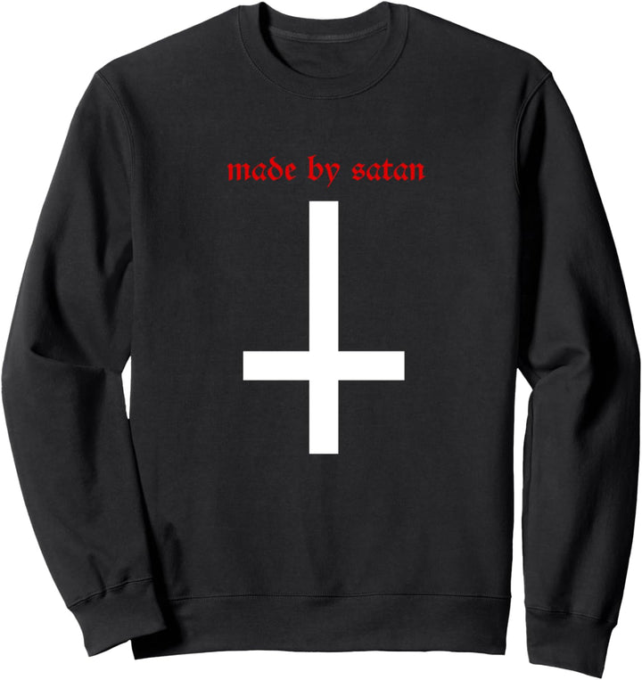 Made by Satan Hexe Kreuz Rose Witchcraft Okkult Gothic Sweatshirt