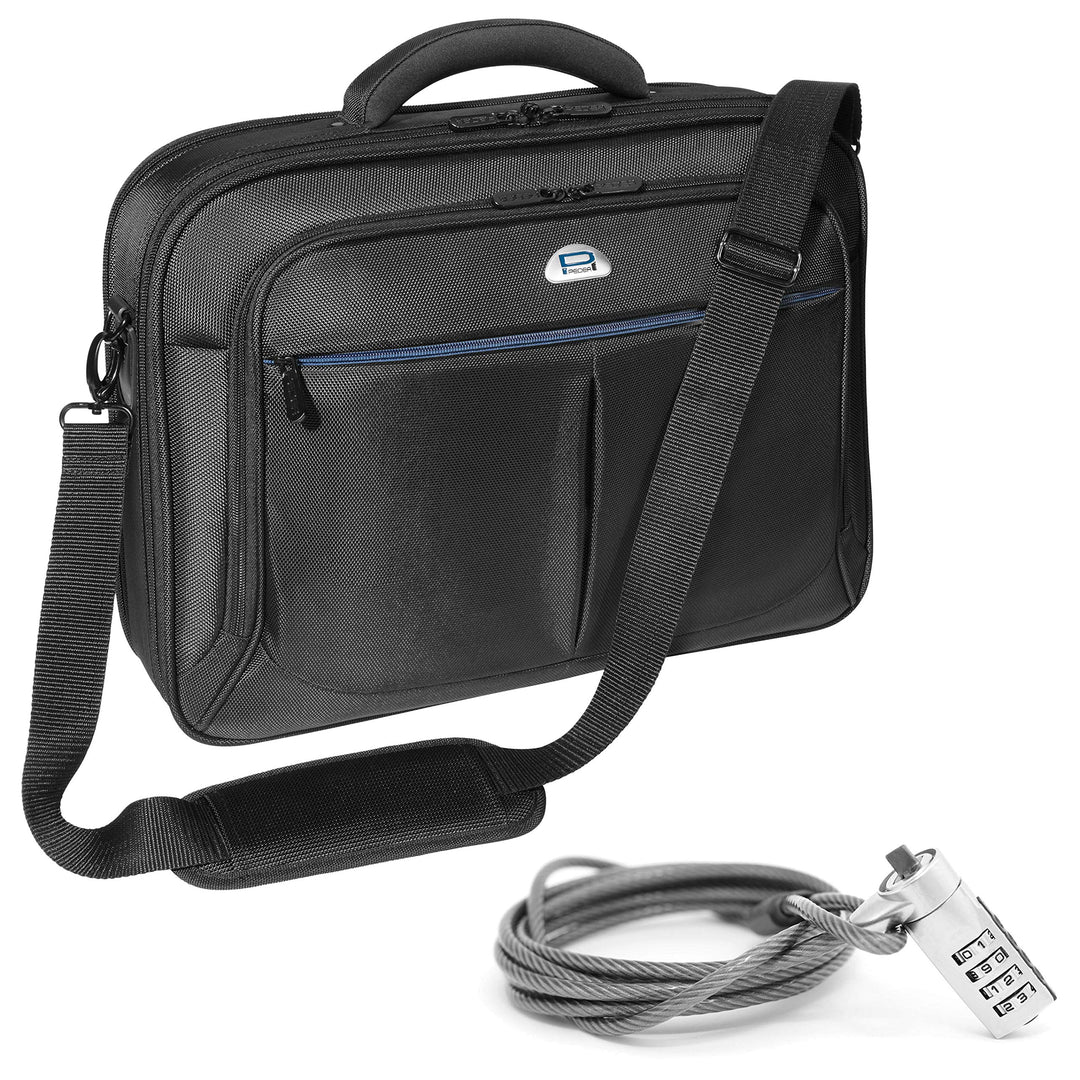 PEDEA Laptoptasche "Premium" Umhängetasche Notebook-Tasche 17,3 Zoll (43,9cm) inkl. Notebookschloss,