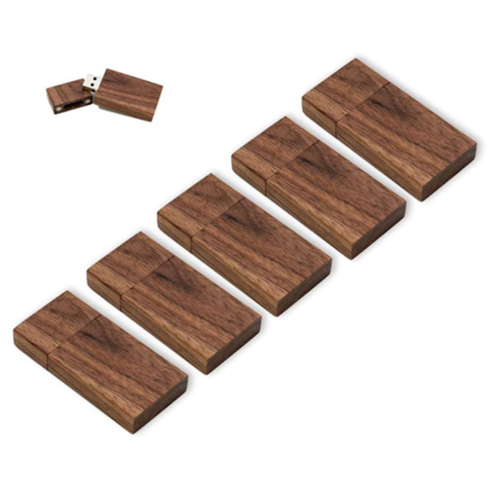 Anloter USB-Speicherstick, 8GB, USB 3.0, Walnussholz, für Datum, High Speed 3.0, 8 GB / 3.0, 5 Stück